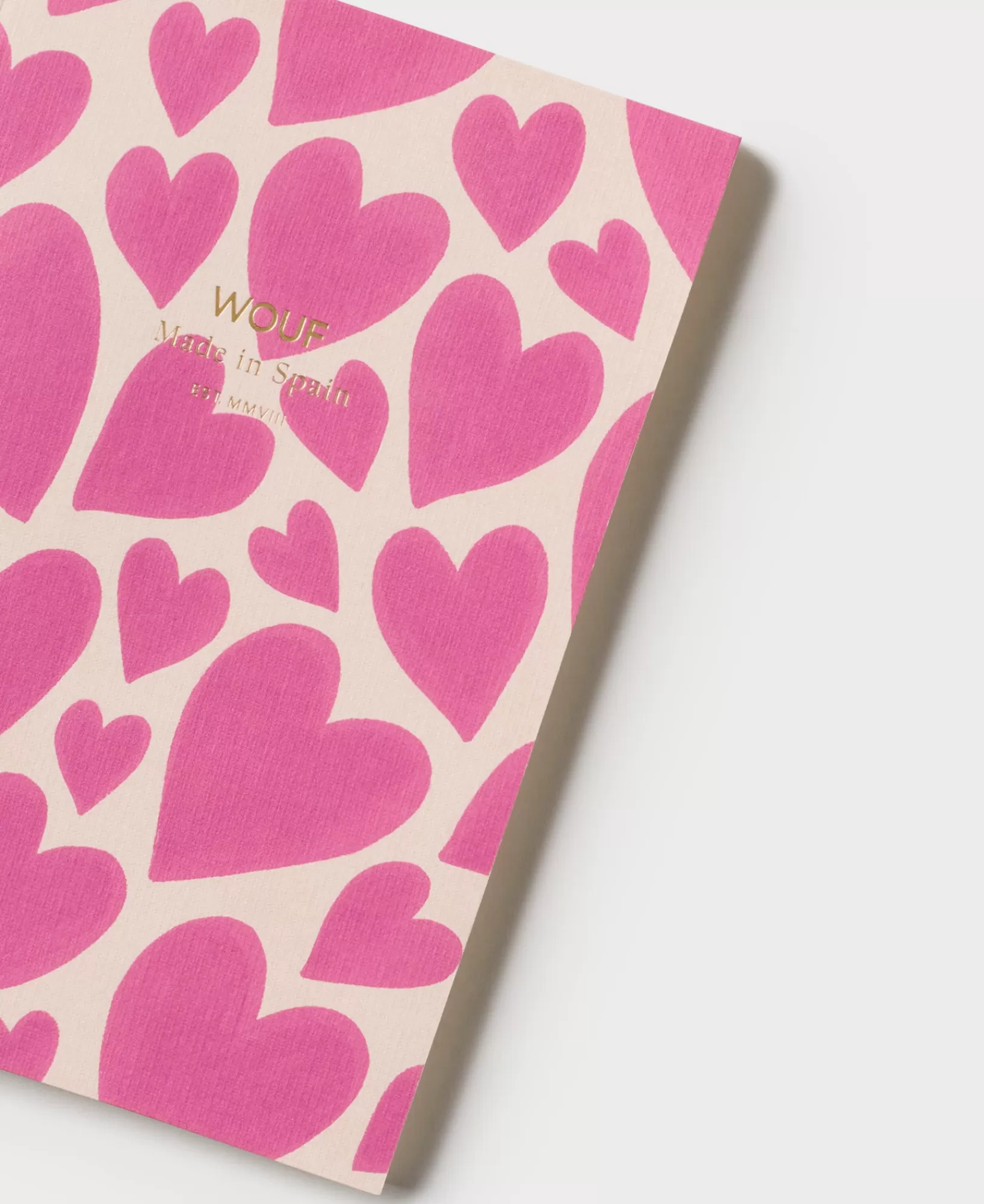 Papeterie^WOUF Cahier Papier A6 Amour Rose