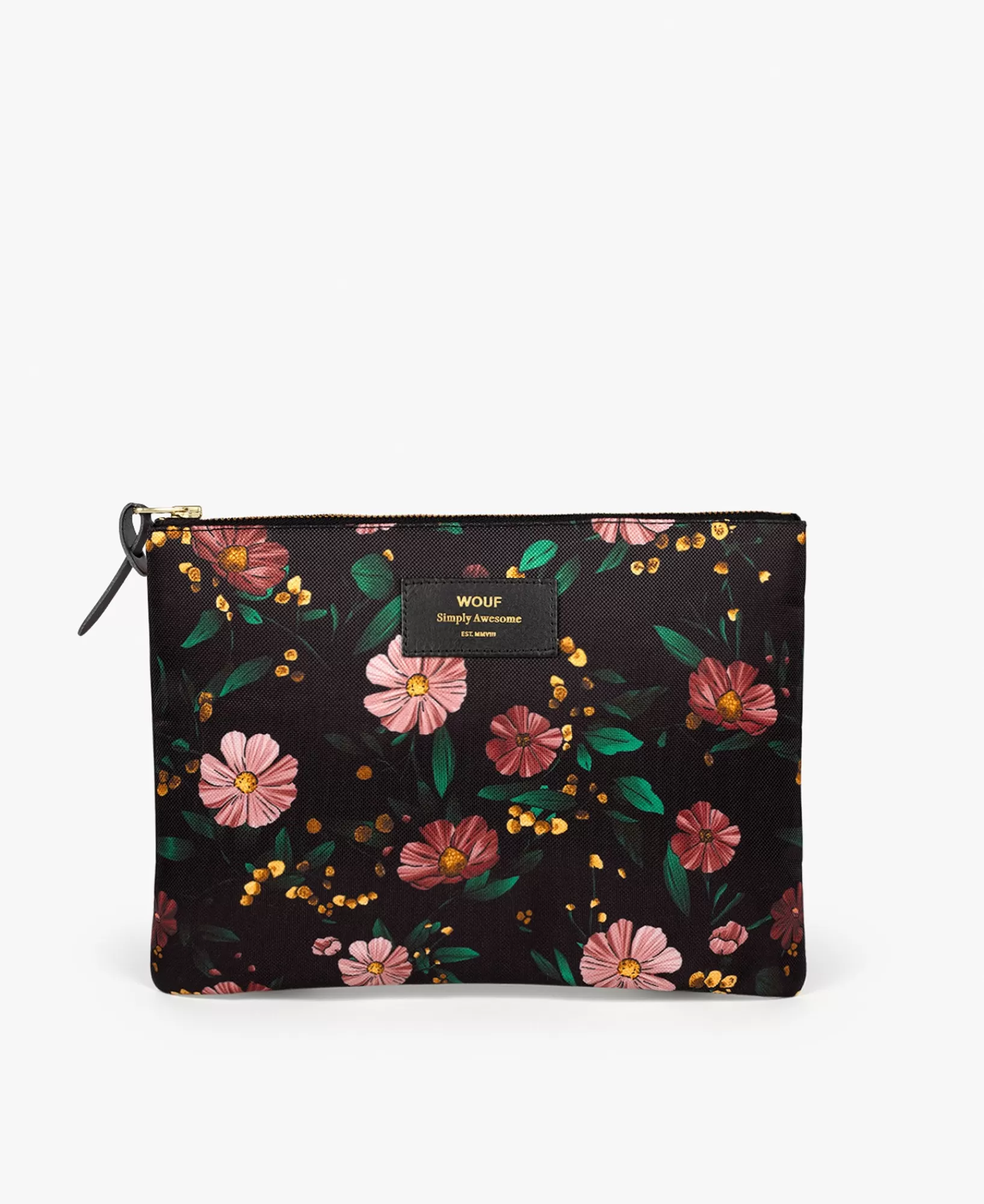 Mini-Sacs^WOUF Pochette Xl Fleurs Noires