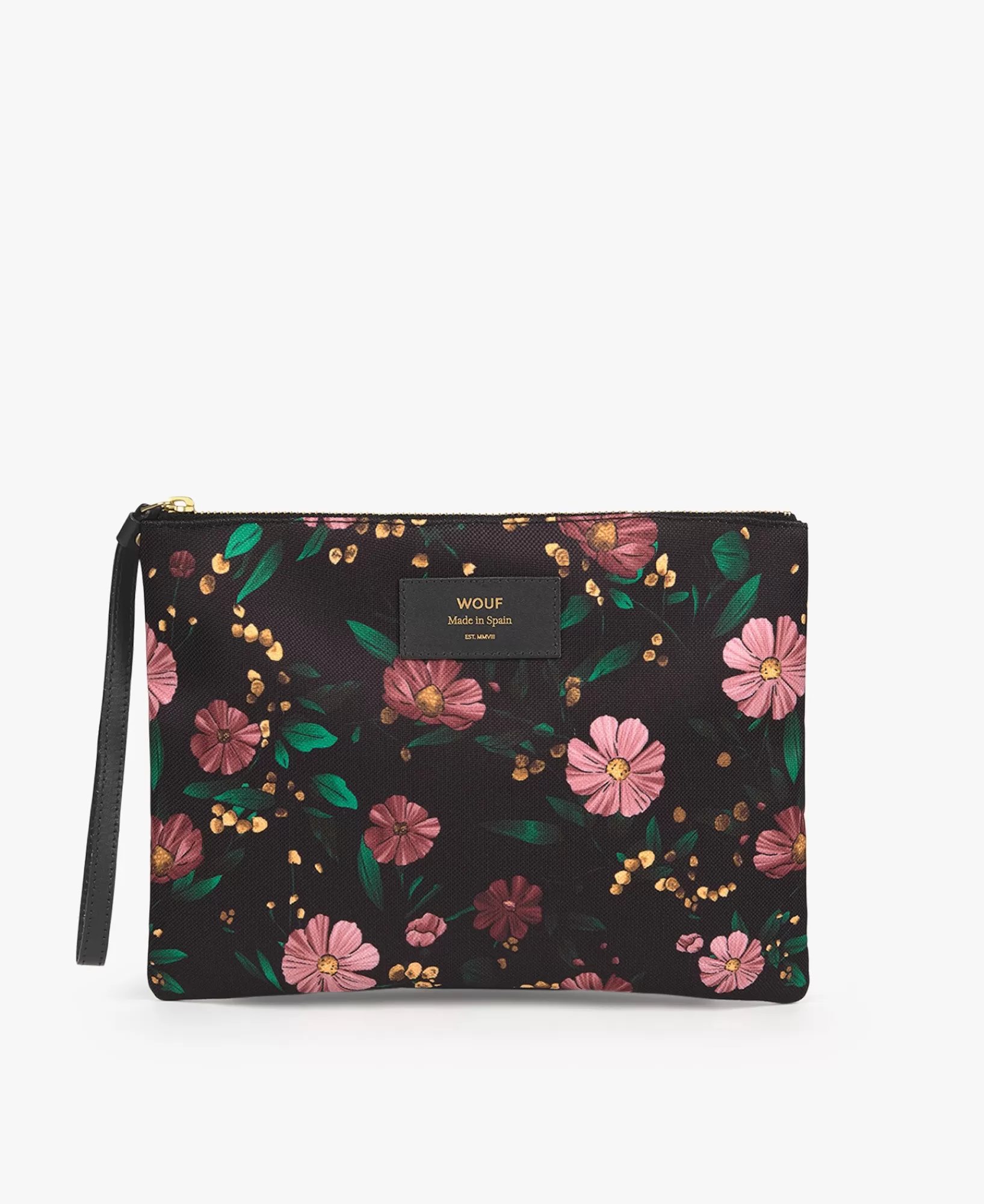 Mini-Sacs^WOUF Pochette Xl Fleurs Noires